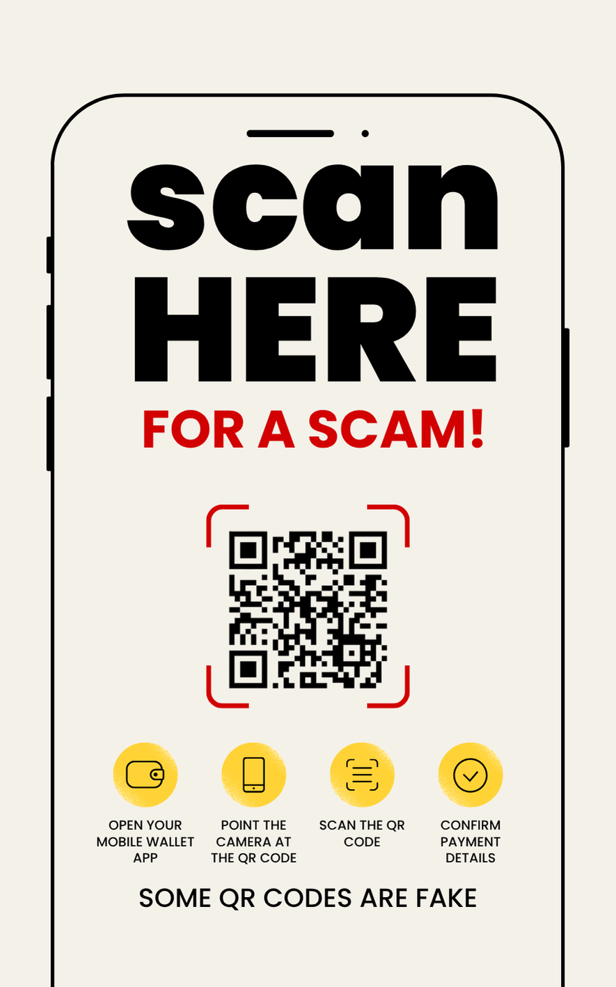 Beige and Black Minimalist Modern QR Code Business Flyer (1)